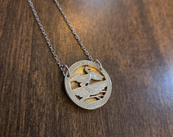Hand Cut Cumberland Island Coin Necklace