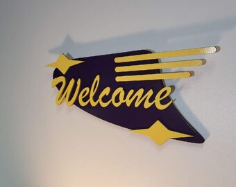 Funky Mid Century Modern Welcome Sign