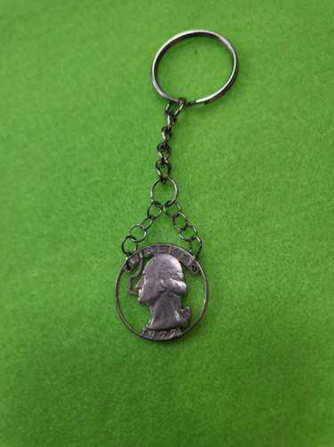 Smokin George Hand Cut Coin Keychain - Etsy
