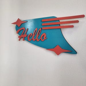 Funky Mid Century Modern Welcome Sign