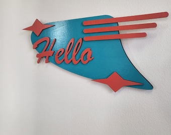 Funky Mid Century Modern Welcome Sign