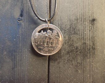Hand Cut Harpers Ferry Coin Necklace