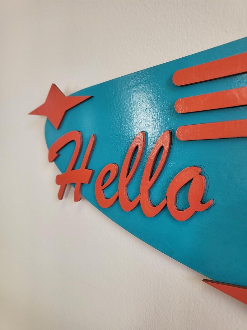 Funky Mid Century Modern Welcome Sign - Etsy