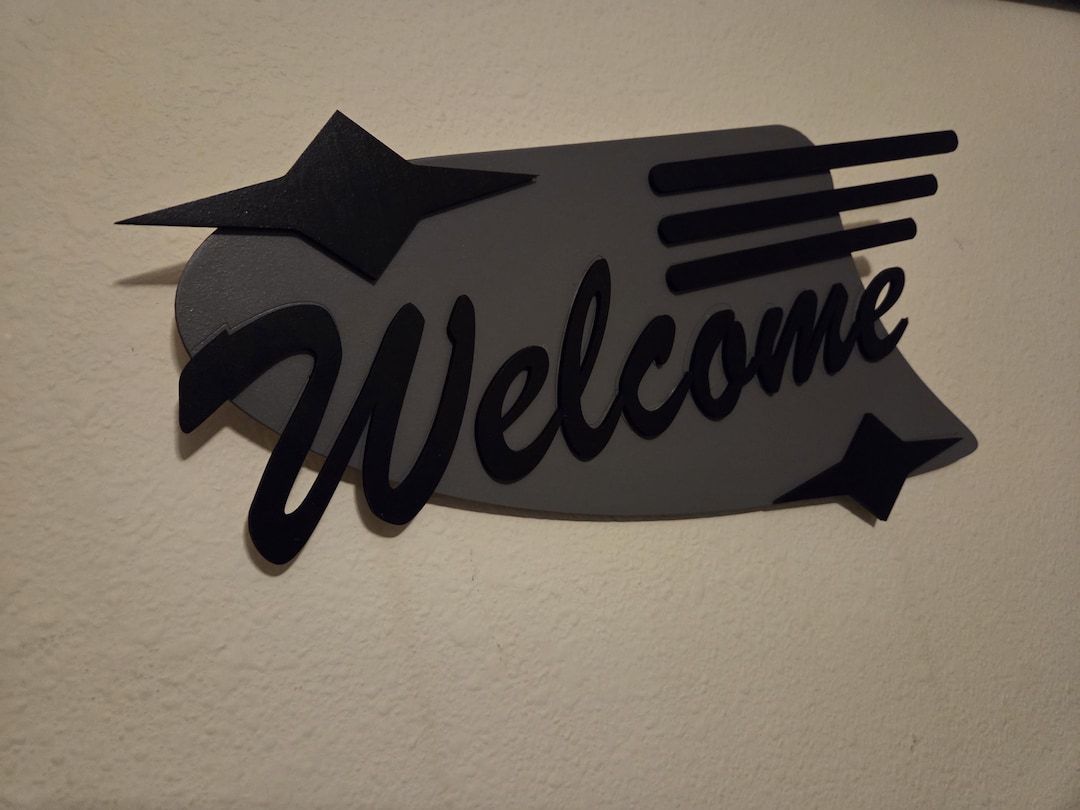 Funky Mid Century Modern Welcome Sign - Etsy