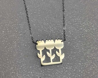 Hand Made Tulip Coin Necklace