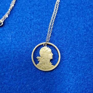 Hand Cut Portugal Coin Necklace