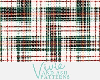 Red and Green Christmas Plaid: Seamless Repeat Pattern (Digital)