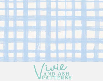 Archivo de patrón sin costuras de cuadros vichy azules, archivo de patrón sin costuras azul claro, descarga de archivo digital de diseño de patrón sin costuras para uso comercial.