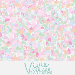 Mod Pinselstriche Nahtloses Wiederholungsmuster, Frühling Pastell Aquarell Nahtloses Wiederholungsmuster für kommerzielle Nutzung, Pink Blauer Pfirsich