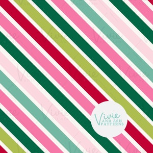 Rayure diagonale lumineuse de Noël, motif transparent vert, rouge et rose, motif répétitif de Noël à usage commercial