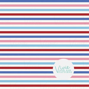 Fichier de motif de répétition sans couture rouge blanc et bleu de l'été, fichier numérique à télécharger pour le motif rayures 4 juillet pour un usage commercial