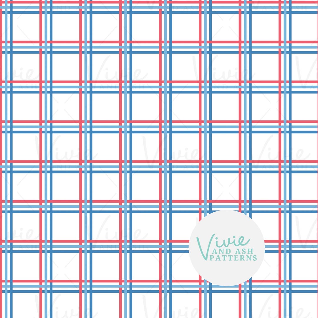 Rood wit blauw geruit gingangpatroon, naadloze herhaling (digitale  download) - Etsy België, image size:1080x1080