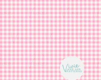 Naadloze roze gingangpatroon, lentestofontwerp (digitaal bestand)