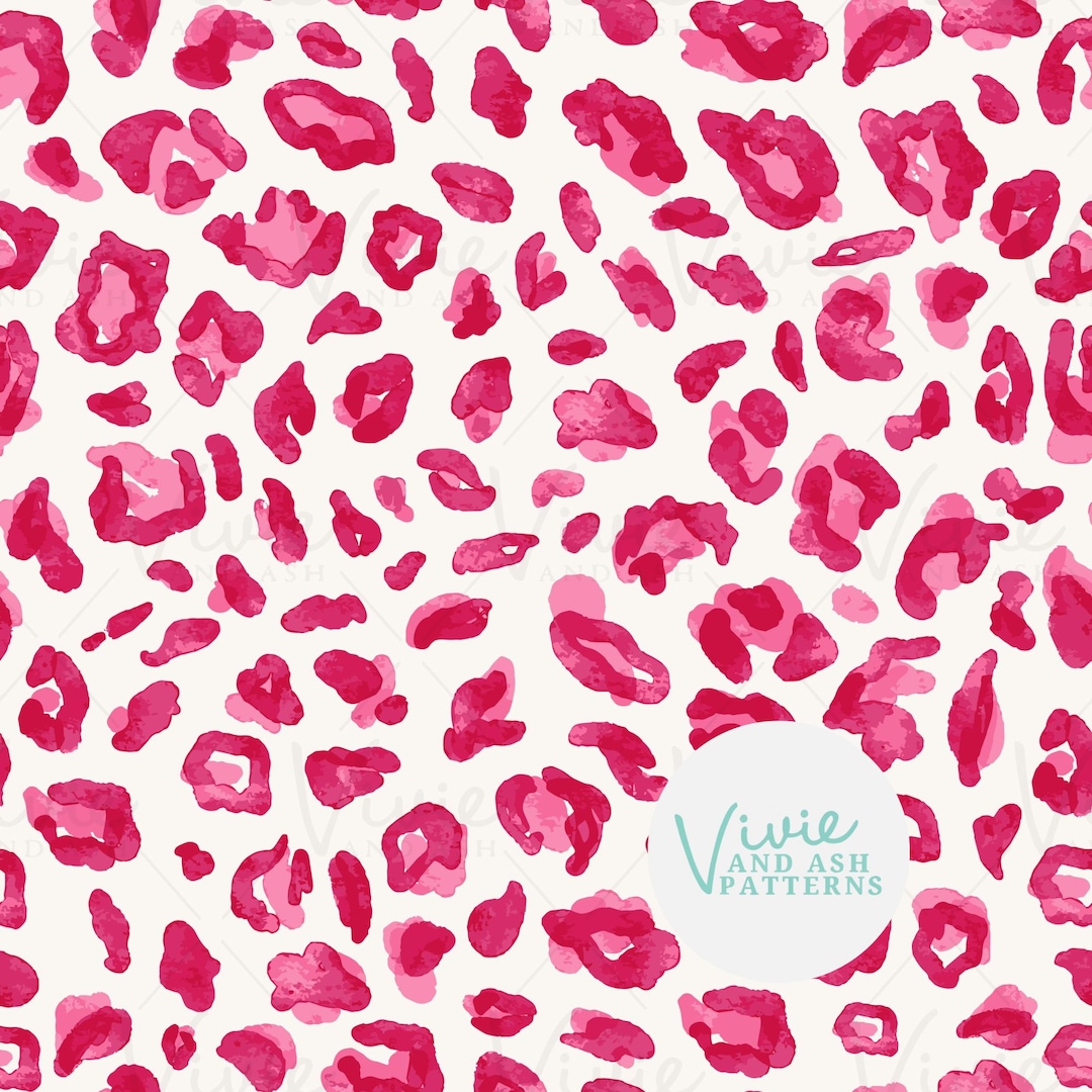 Pink and Red Leopard Print Seamless Pattern by Vivieandash (digital ...