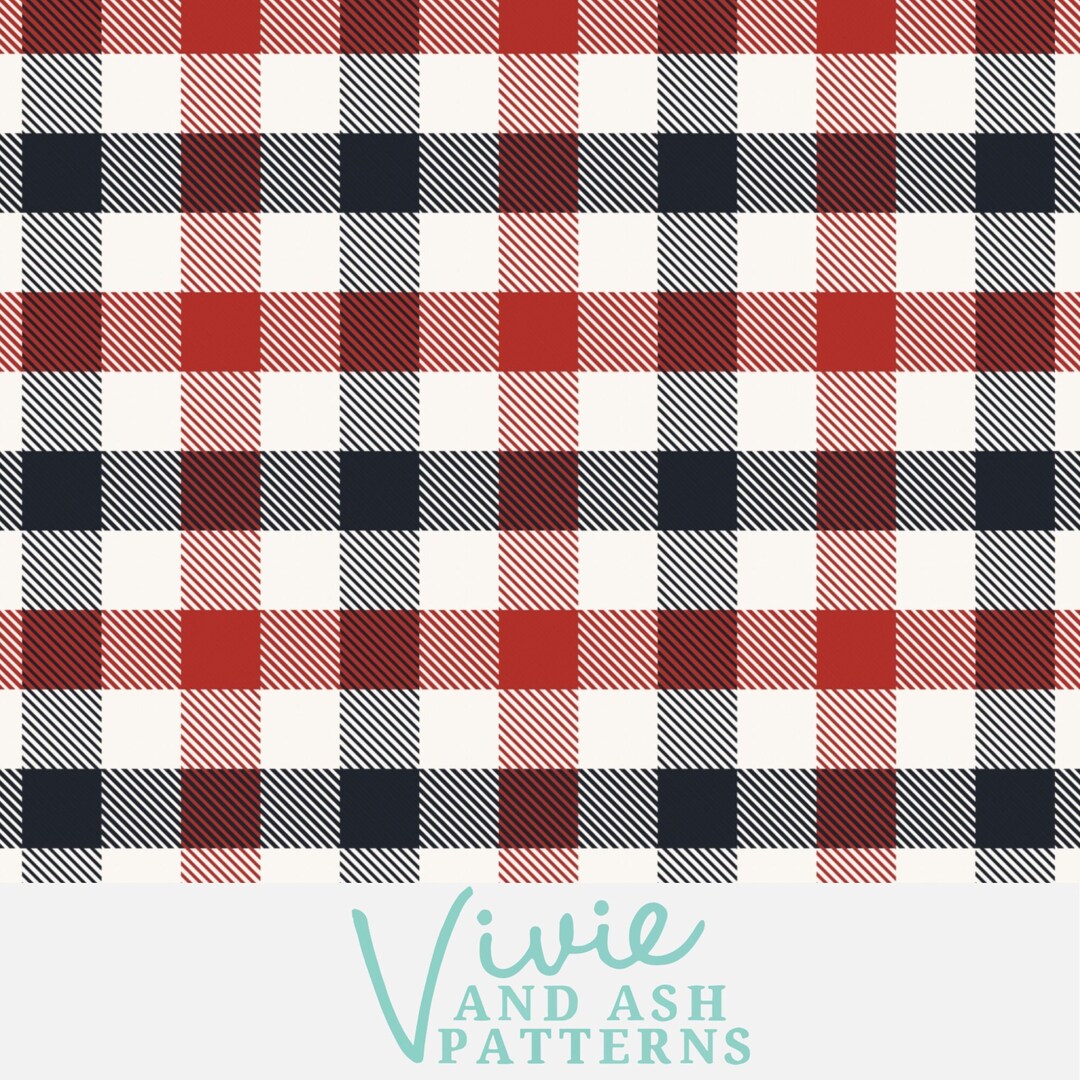 Textured Buffalo Plaid Pattern, Red and Black Seamless Repeat, Holiday ...
