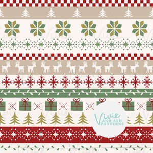 Christmas Fair Isle rood en groen naadloos bestand, herhalingspatroon, naadloos herhalend patroon, naadloze herhaling voor commercieel gebruik