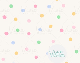 Pastel Dot Seamless Pattern, Spring Easter File by VivieAndAsh  (JPEG)