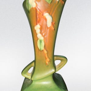 Roseville USA Pottery Snowberry Fern Green 1946 VTG.  Bloemknopvaasvorm 1VI-7