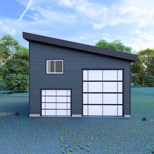 30&#39; x 30&#39; RV and One Car Garage - PDF Architectural Plan with Materials List