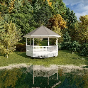 8-Sided Gazebo - PDF Architectural Plan with Materials List