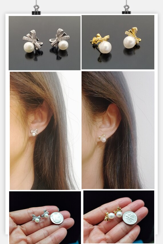 Orecchini Pendenti Perle Argento 925 Placcato Oro 18K - Ipoallergenici, Eleganti, Regalo Perfetto