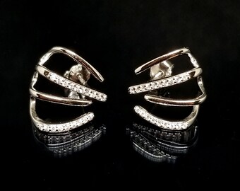925 Sterling Silver Enamel Stylish Dainty Earnings