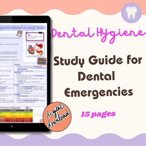 NOTES BUNDLE Dental Hygiene Medical Emergencies Digital PDF Download for Students