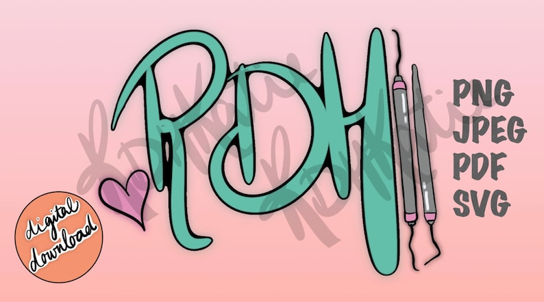 RDH Registered Dental Hygienist Digital DOWNLOAD Dental Image - Etsy