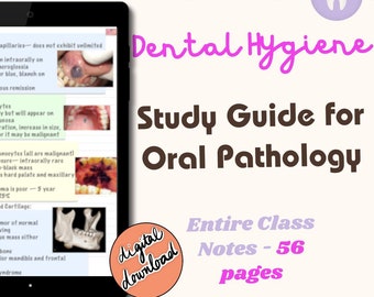 NOTES BUNDLE Dental Hygiene Pathology Digital PDF Download for Students