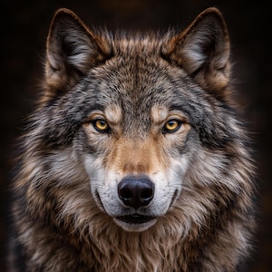 Majestic Gray Wolf Portrait – Cinematic Wildlife Art (20x25 Digital Download)