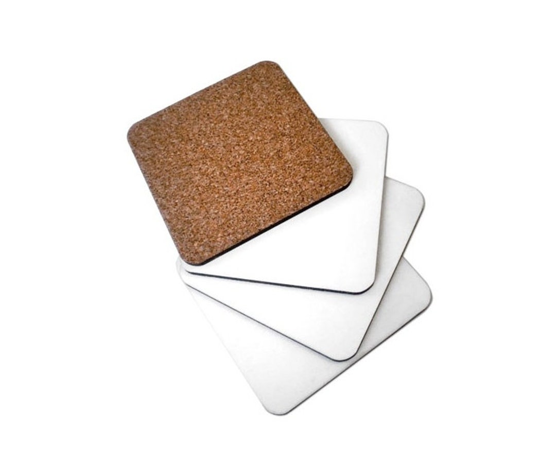 40 X Cork Backed Blank Sublimation Coasters 9cm X 9cm With Etsy