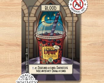 Blood MTG Tokens (5-Pack) – Hand-Illustrated Artifact For Commander EDH