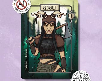 Recruit Riftbound Token Units (5-Pack) – Hand-Illustrated Soldier Theme