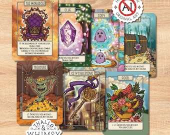 Commander Essentials Token Pack (10) – Hand-Illustrated MTG Monarch, Treasure, Food, Clue & Copy Tokens