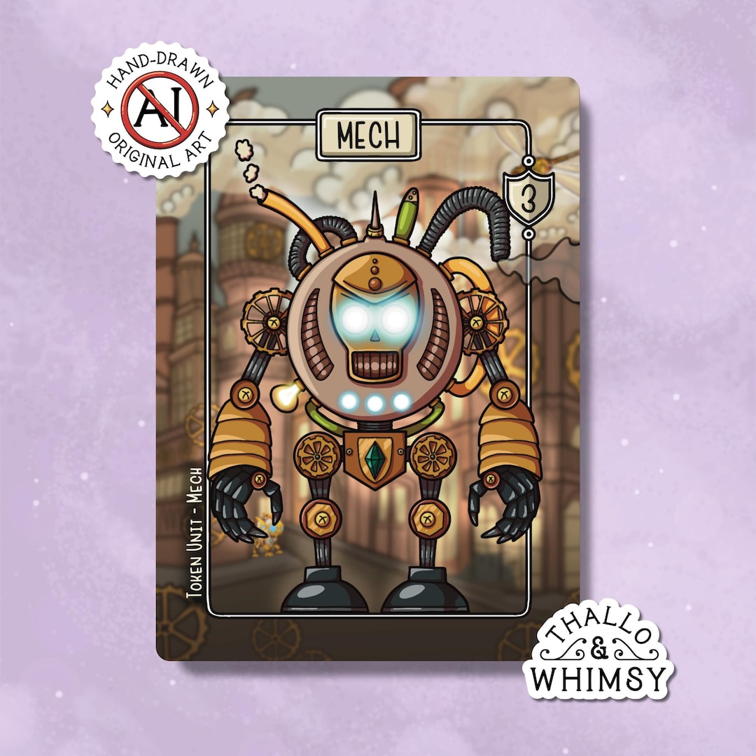 Mech Riftbound Token Units (5-pack) – Hand-illustrated Robot Construct ...