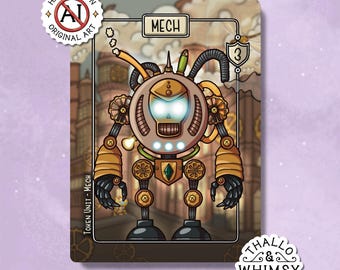 Mech Riftbound Token Units (5-Pack) – Hand-Illustrated Robot Construct Theme