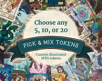 Custom MTG Token Bundle - Pick & Mix Illustrated Tokens (5, 10 or 20)