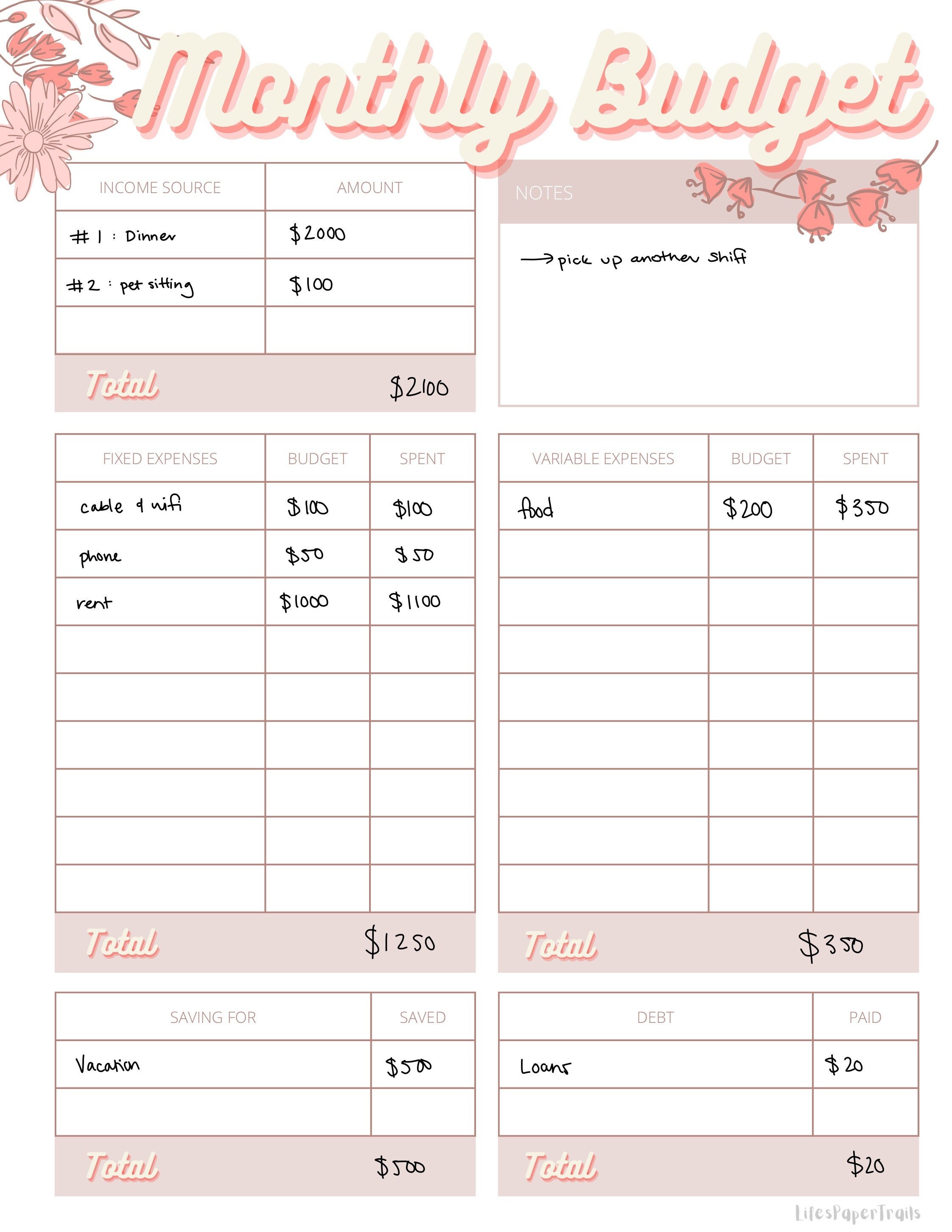 Amazon.com : Budget Planner - Monthly Finance Organizer with