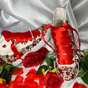 Ruby Red Rhinestone Sneakers