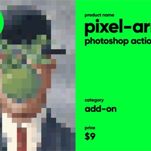 pixel art photoshop action