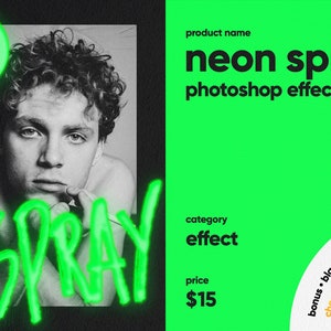 neon spray photoshop effect