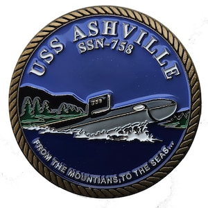 US Navy USS Ashville SSN-758 Commemorative Challenge Coin 2&quot; 193