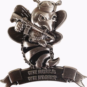 US Navy Seabees &quot;We Build We Fight&quot; Commemorative Challenge Coin  2&quot;  29