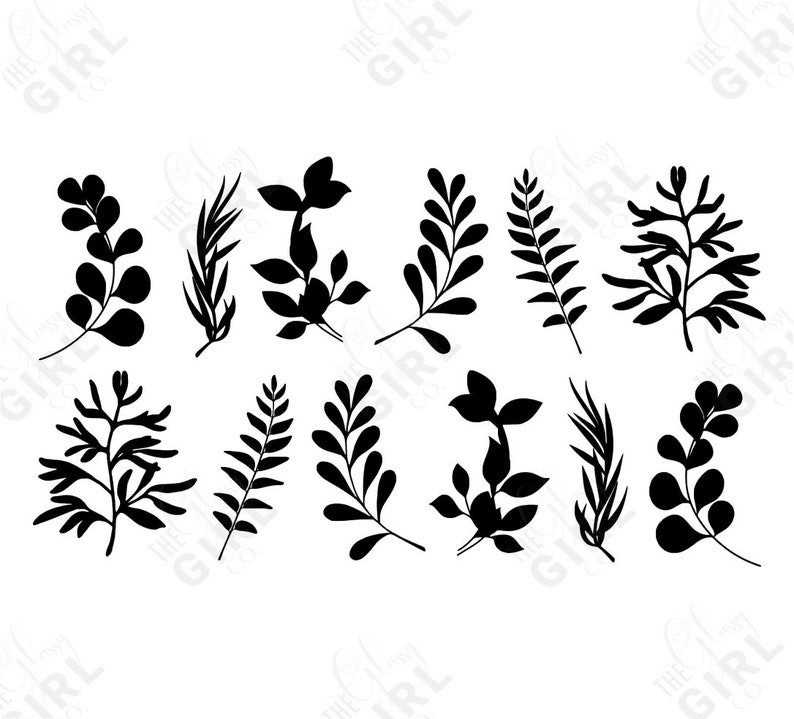 Leaf Twigs Glass Fusing Decal Silkscreen Decal Ceramic Decal Third Fire Decal Vitrifiable Decals. image 1