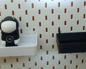 Various storage boxes for IKEA SKADIS perforated plate 2x