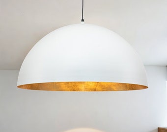 white Dome pendant Light for kitchen island, dome pendant light,brass dome pendant,white metal pendant light.