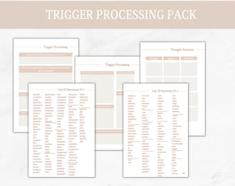 Elaborazione dei trigger, Elaborazione del pensiero, Guarigione somatica, Salute mentale, Diario, Viaggio di guarigione, Recupero, Salute e benessere, Emozioni