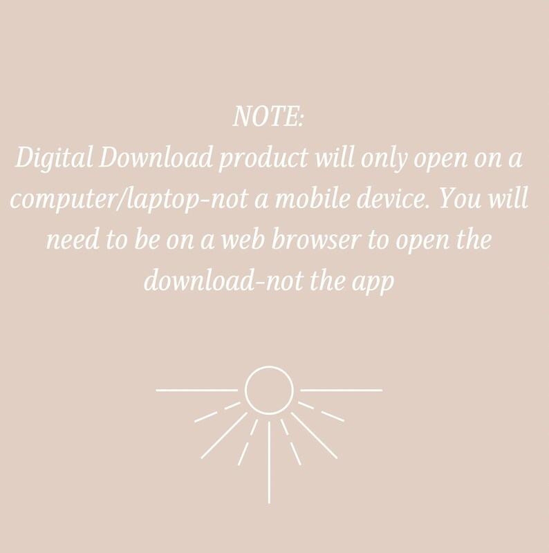 May include: NOTE: Digital Download product will only open on a computer/laptop - not a mobile device. You will need to be on a web browser to open the download - not the app.