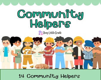 Community Helpers Busy Book on Professions Sorting Occupation Worksheet Matching Educational Preschool Homeschooling Worksheets Printable