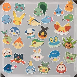 Custom Poke Starter Stickers!